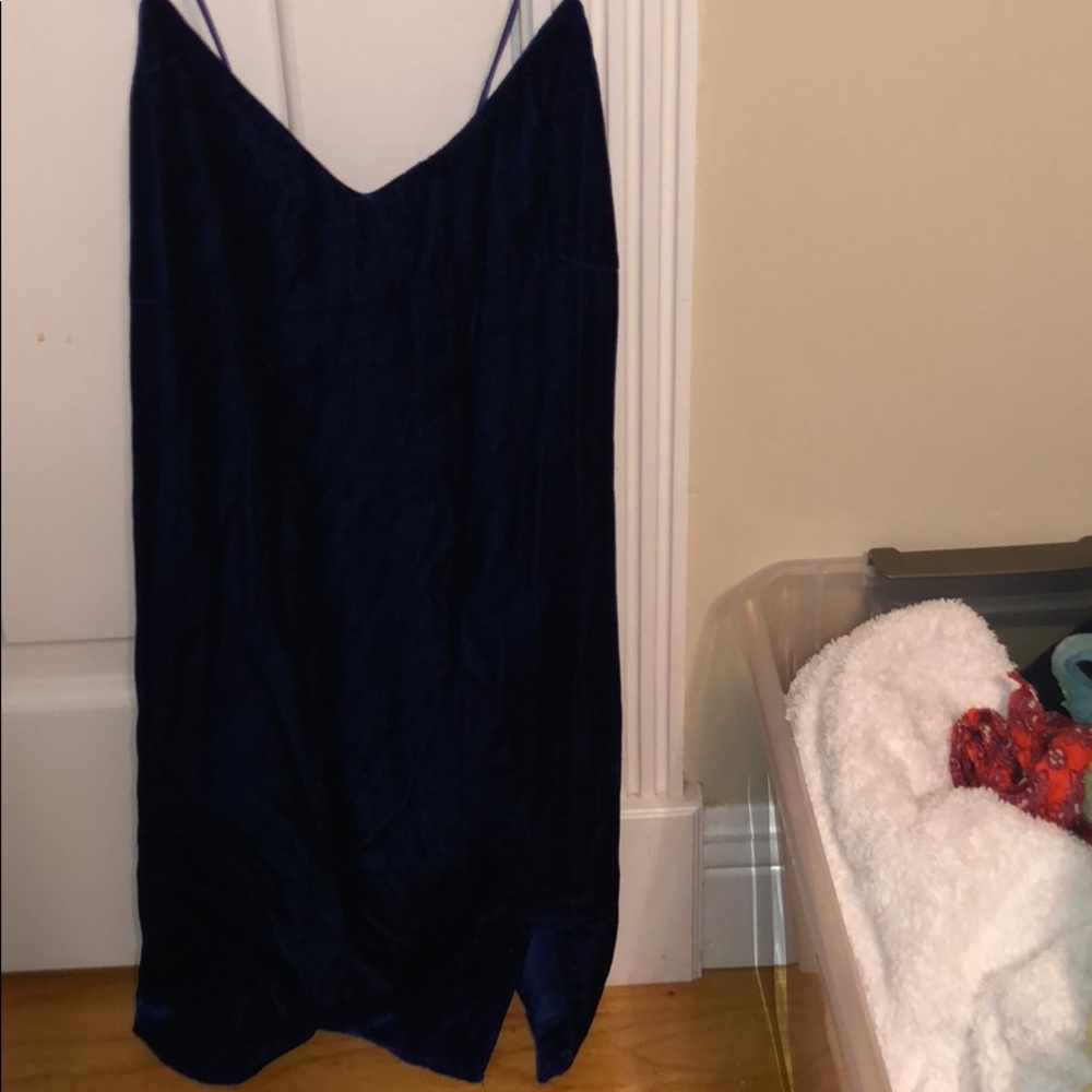 Velvet blue dress